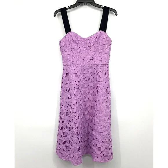 J.Crew Dress Purple Lace Sleeveless Sweetheart Midi NWT - Picture 2 of 10
